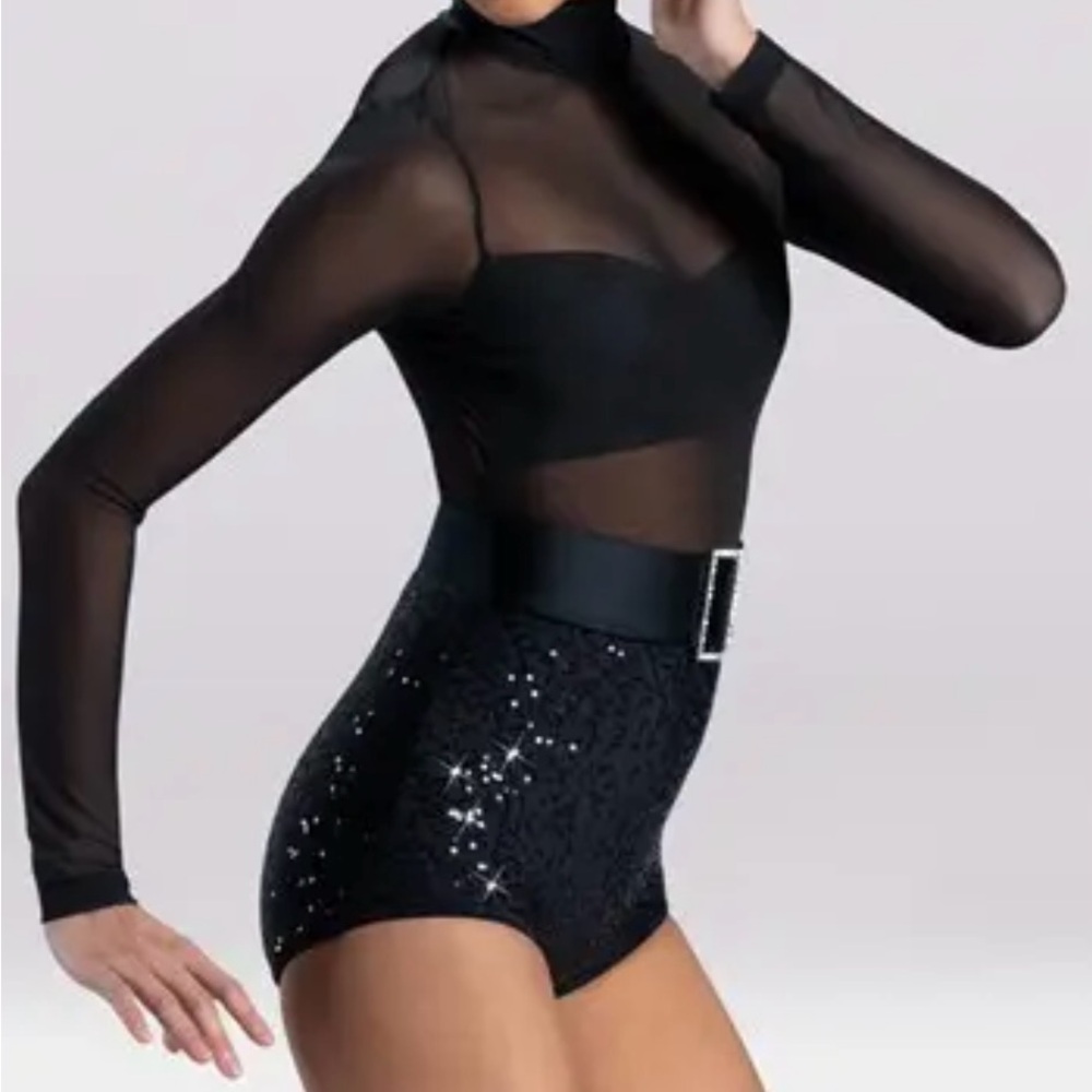 Weissman Elite “Yes Yes I Can” dance costume, black, Adult Small, New